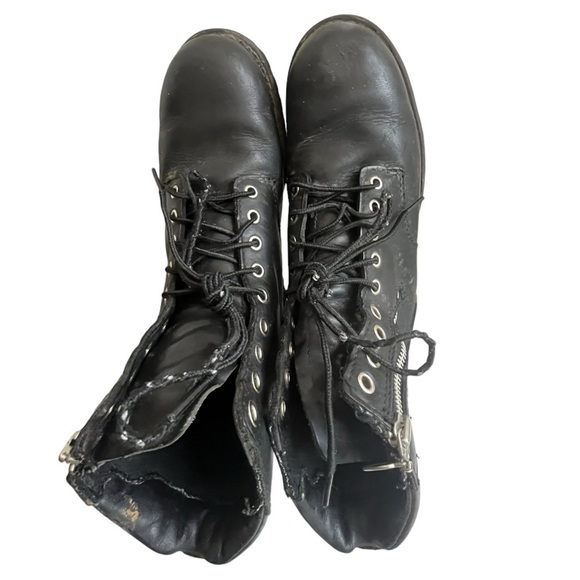 Red Wing Mens Black Leather Side Zip Moto Biker Boot Size US 8.5 main image 6